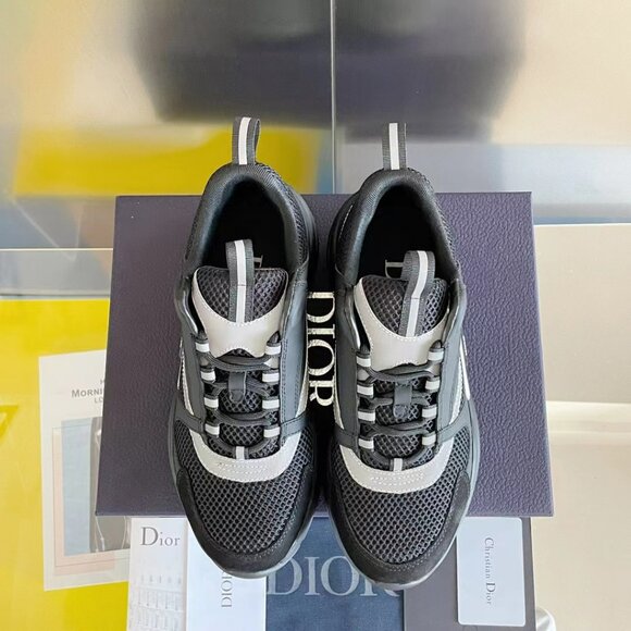 Dior B22 reflective black sneakers
